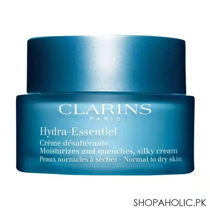 clarins paris hydra essentiel. moisturizes and quenches, silky cream, normal to dry skin, 50ml main image