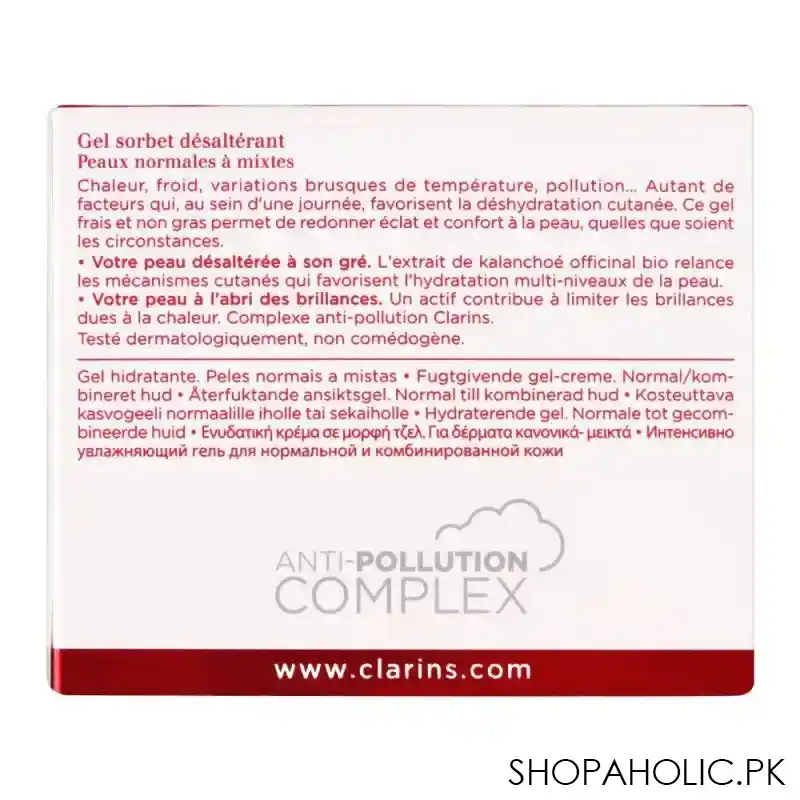 clarins paris hydra essentiel normal to combination skin cooling gel, 50ml image3
