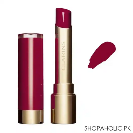 clarins paris joli rouge lacquer intense colour lip balm, 744l plum main image