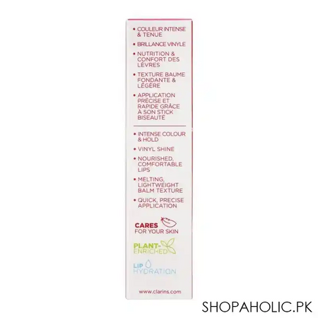 clarins paris joli rouge lacquer intense colour lip balm, 754l deep red image3