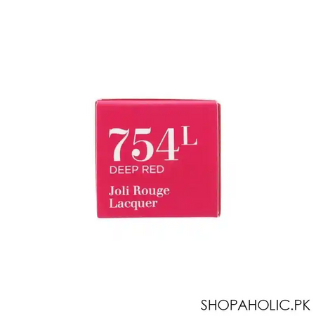 clarins paris joli rouge lacquer intense colour lip balm, 754l deep red image5