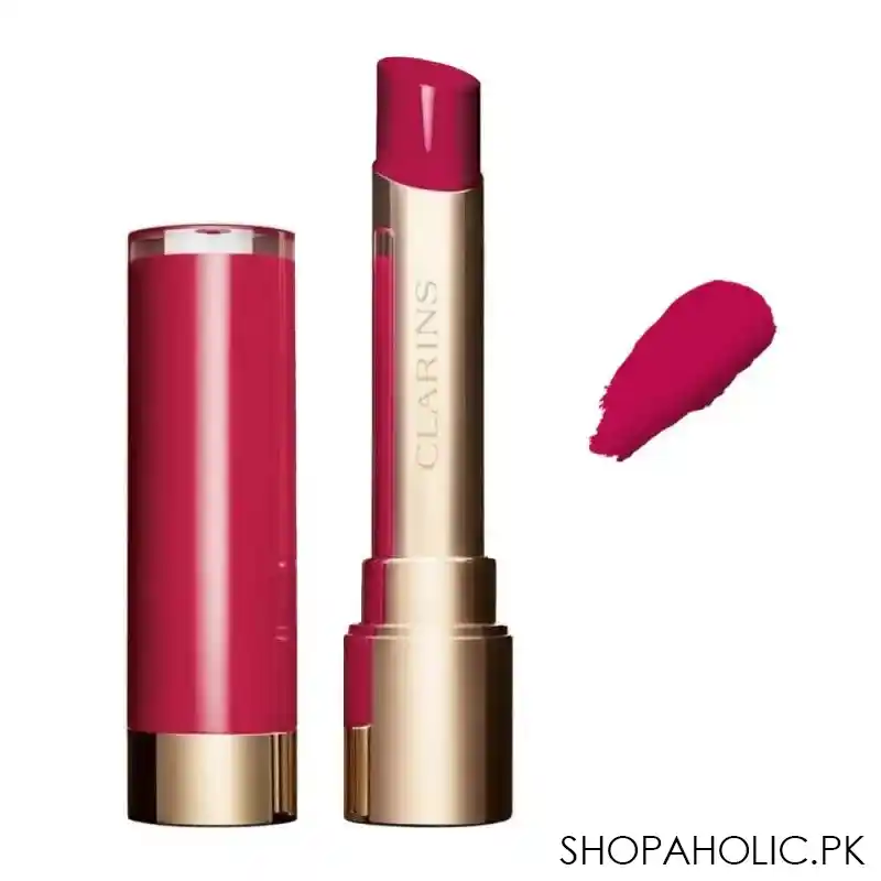 clarins paris joli rouge lacquer intense colour lip balm, 762l pop pink main image