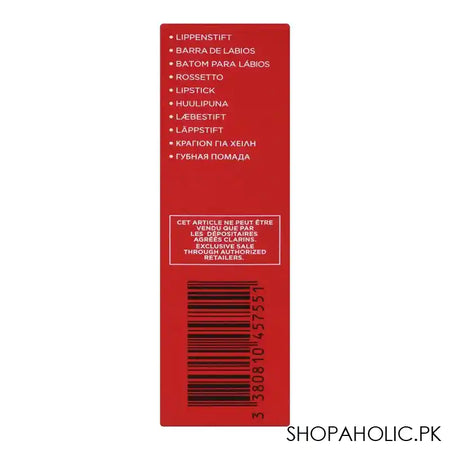 Clarins Paris Joli Rouge Moisturizing Long-Wearing Lipstick, Tenue Hydratation, 763 Fiery Red - Image 6