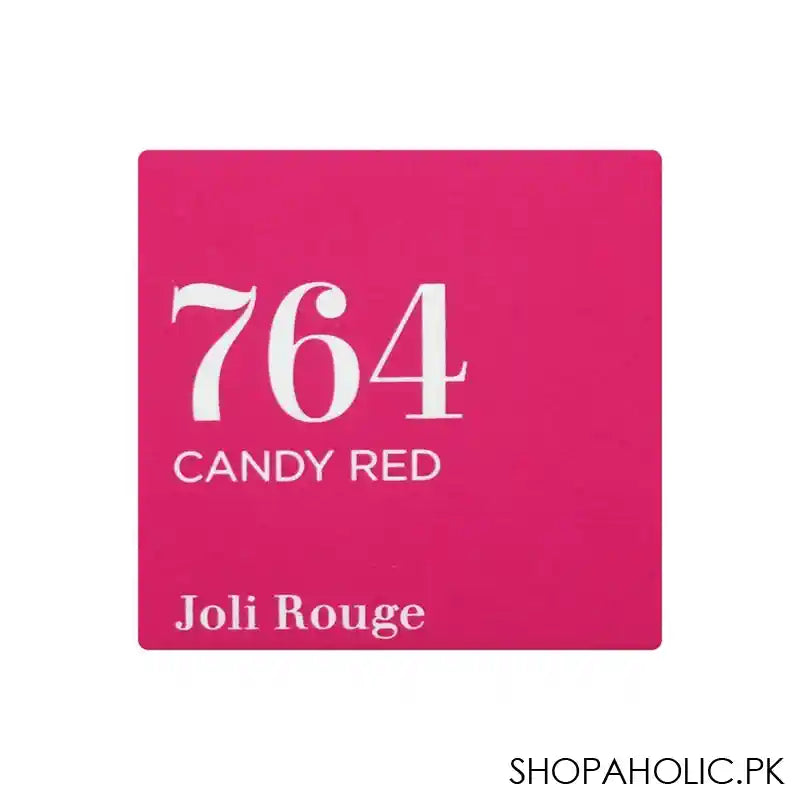 Clarins Paris Joli Rouge Moisturizing Long-Wearing Lipstick, Tenue Hydratation, 764 Candy Red - Image 6