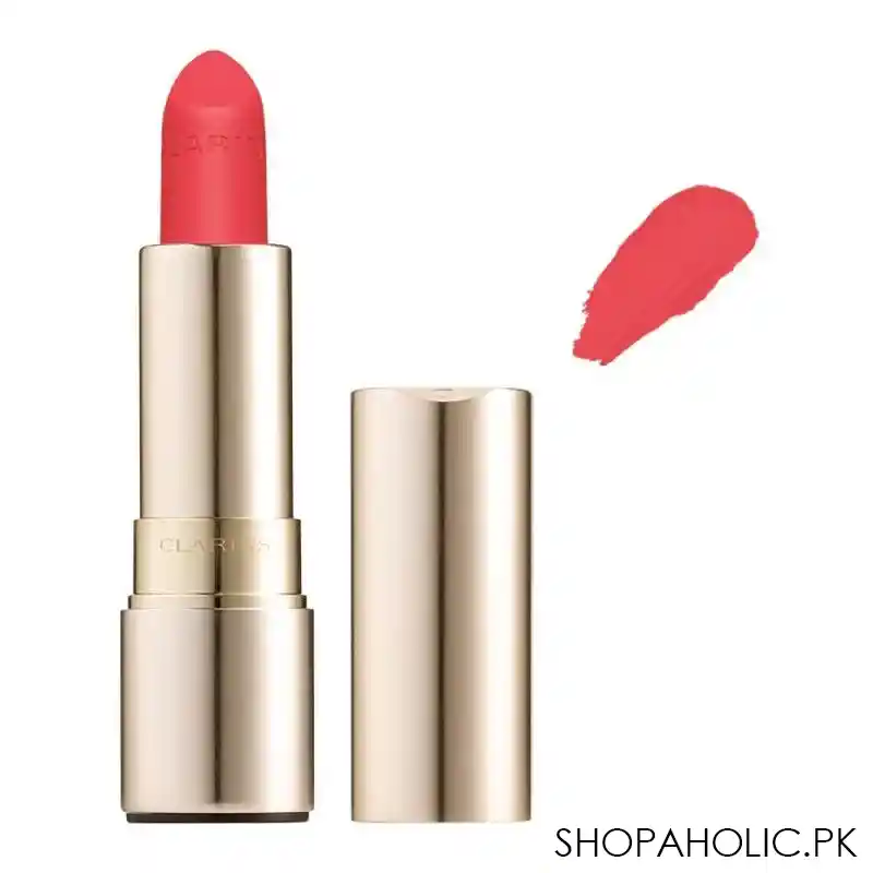 clarins paris joli rouge velvet matte & moisturizing long wearing lipstick, 713v hot pink main image