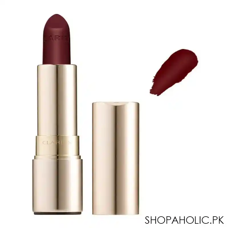 clarins paris joli rouge velvet matte & moisturizing long wearing lipstick, 738v royal plum main image