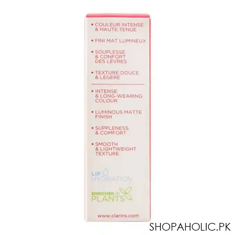 clarins paris joli rouge velvet matte & moisturizing long wearing lipstick, 741v red orange image5