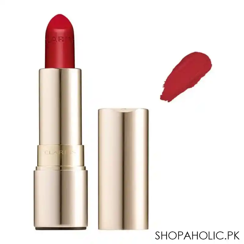 clarins paris joli rouge velvet matte & moisturizing long wearing lipstick, 742v joli rouge main image