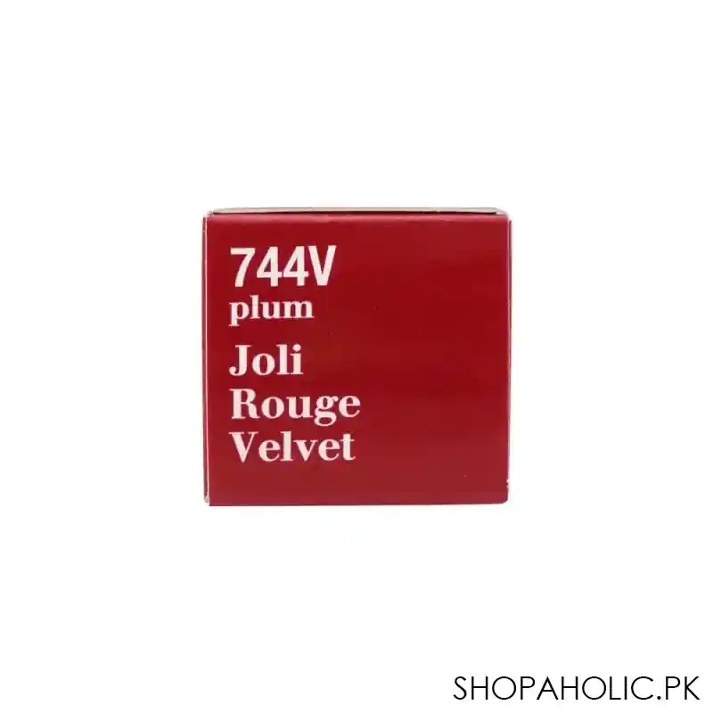 clarins paris joli rouge velvet matte & moisturizing long wearing lipstick, 744v plum image4
