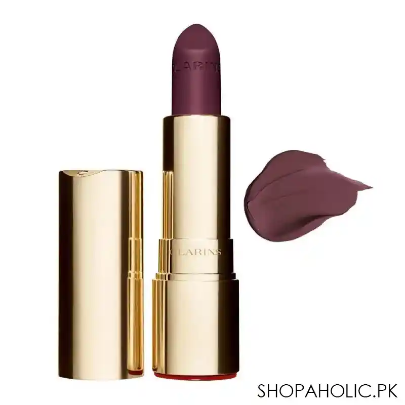 clarins paris joli rouge velvet matte & moisturizing long wearing lipstick, 744v plum main image