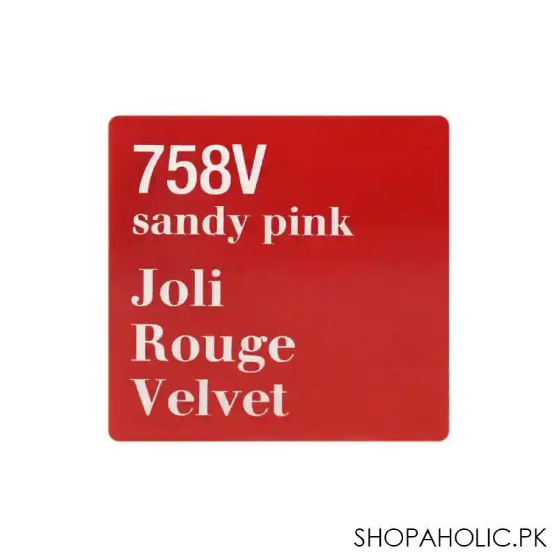 clarins paris joli rouge velvet matte & moisturizing long wearing lipstick, 758v sandy pink image5