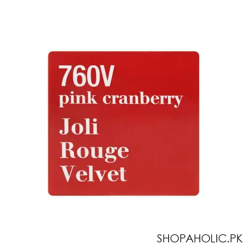 clarins paris joli rouge velvet matte & moisturizing long wearing lipstick, 760v pink cranberry image5
