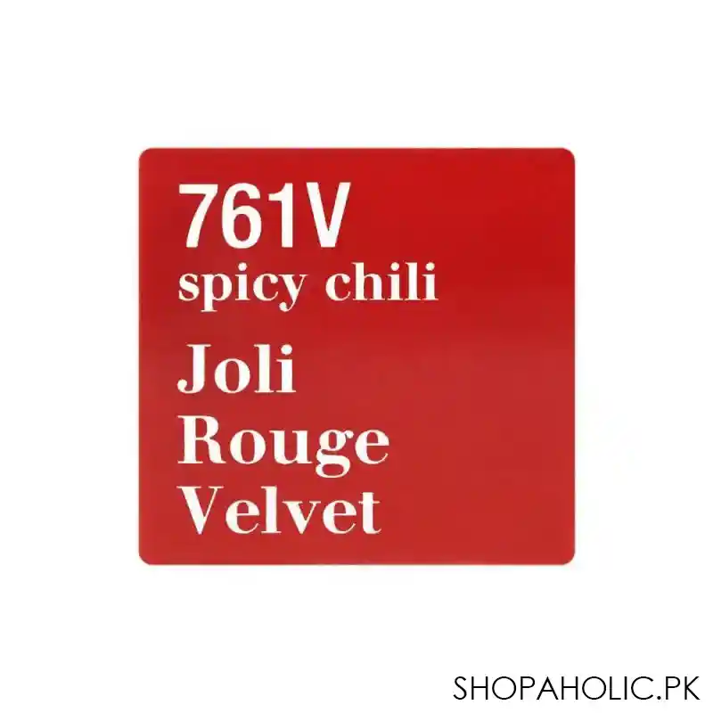 clarins paris joli rouge velvet matte & moisturizing long wearing lipstick, 761v spicy chili image5