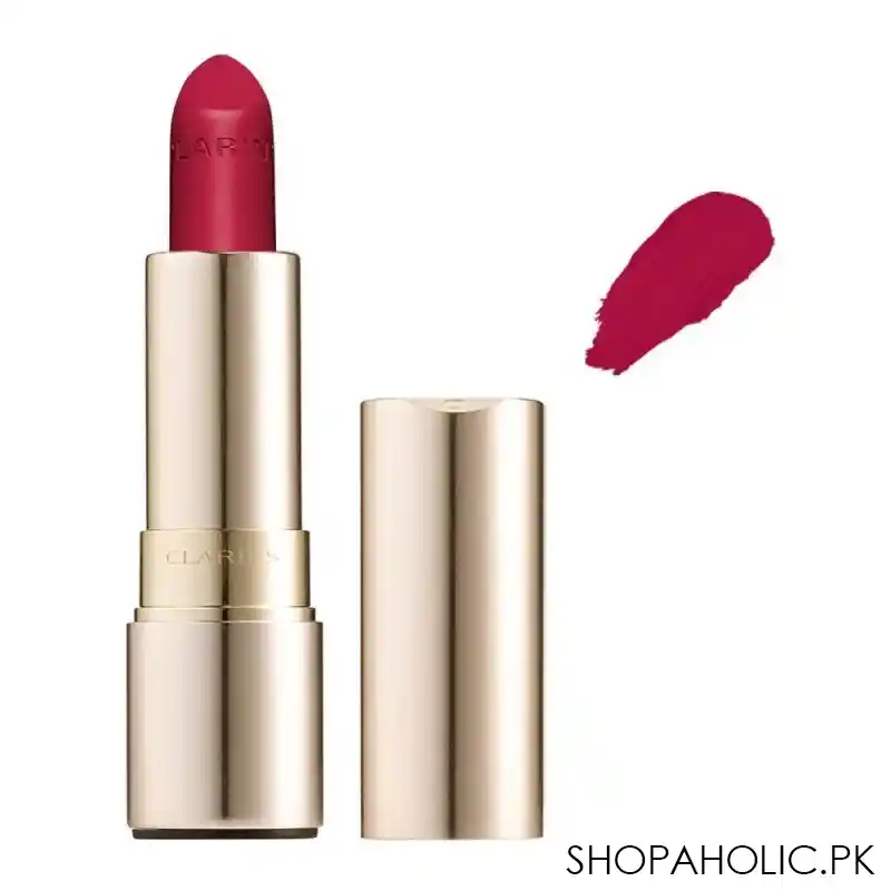 clarins paris joli rouge velvet matte & moisturizing long wearing lipstick, 762v pop pink main image