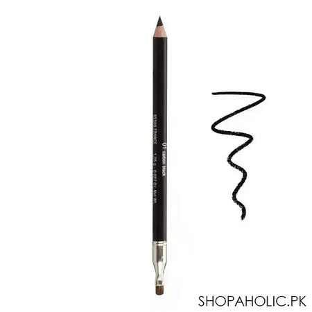 clarins paris long lasting khol eye pencil with brush & sharpener, 01 carbon black main image