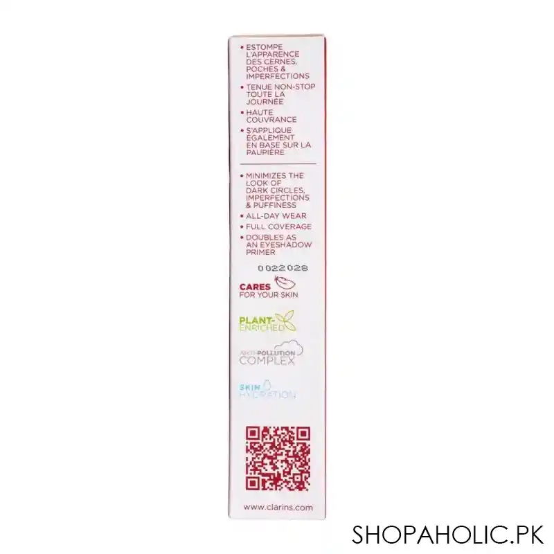 clarins paris long wear & hydration everlasting concealer, 00 very light image3