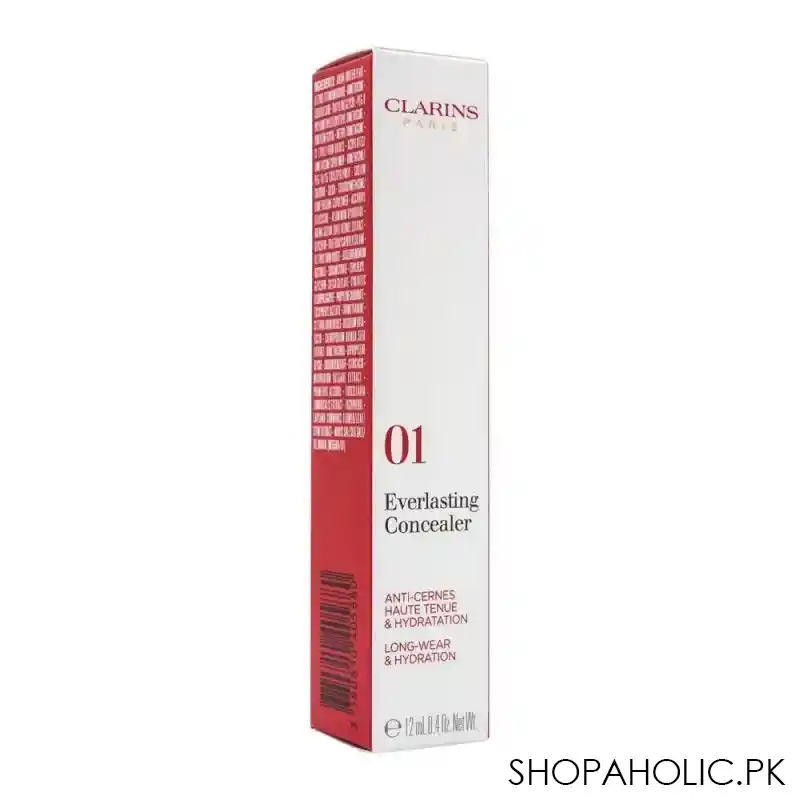 clarins paris long wear & hydration everlasting concealer, 01 light image2