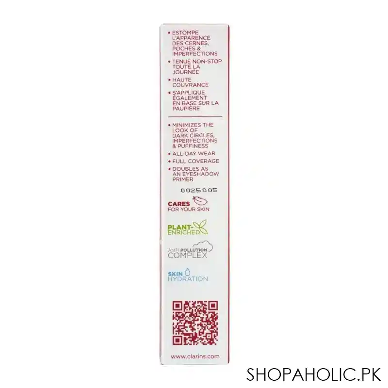 clarins paris long wear & hydration everlasting concealer, 01 light image3