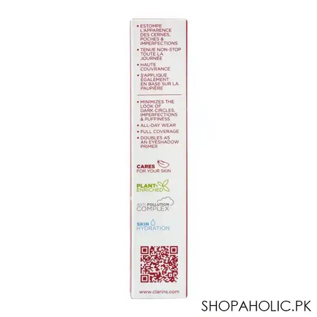 clarins paris long wear & hydration everlasting concealer, 02 light medium image3