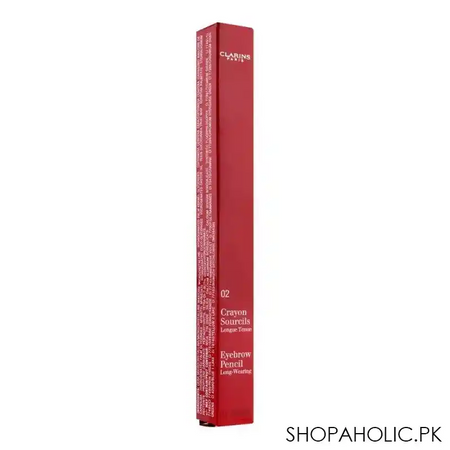clarins paris long wearing eyebrow pencil, 02 light brown image3