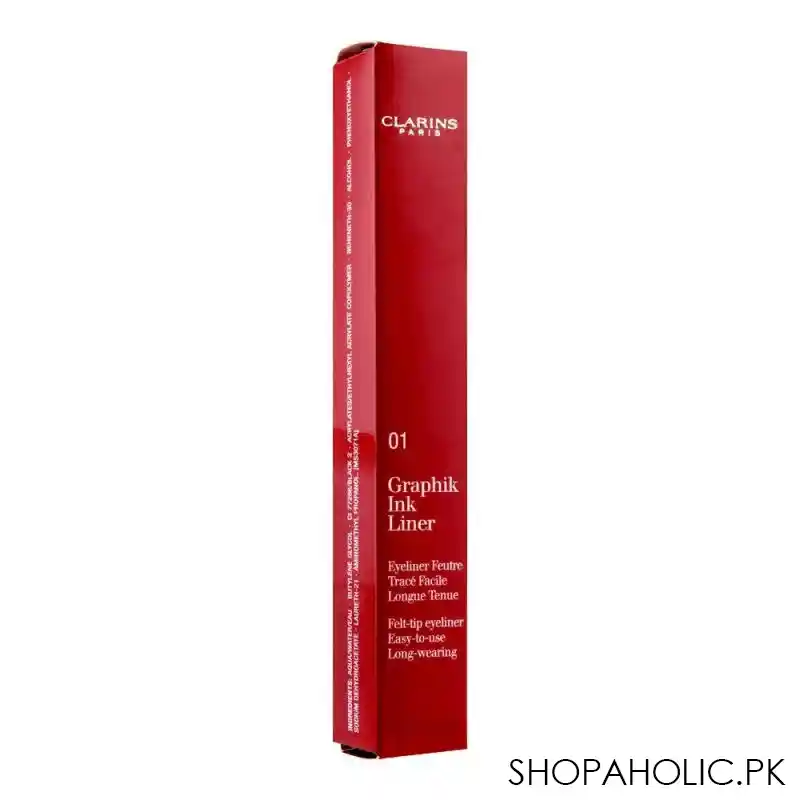 clarins paris long  wearing graphik ink eyeliner, 01 intense black image2