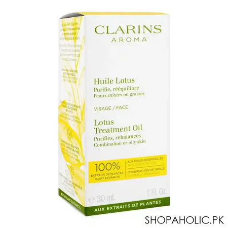 clarins paris lotus treatment oil, combination or oily skin, 30ml image2