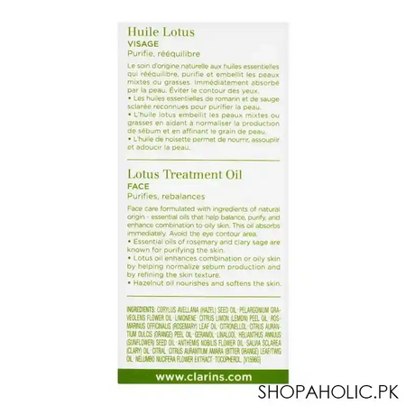 clarins paris lotus treatment oil, combination or oily skin, 30ml image5