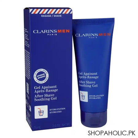 Clarins Paris Men After Shave Soothing Gel, Hydration Hydrates, 75ml - Main Image