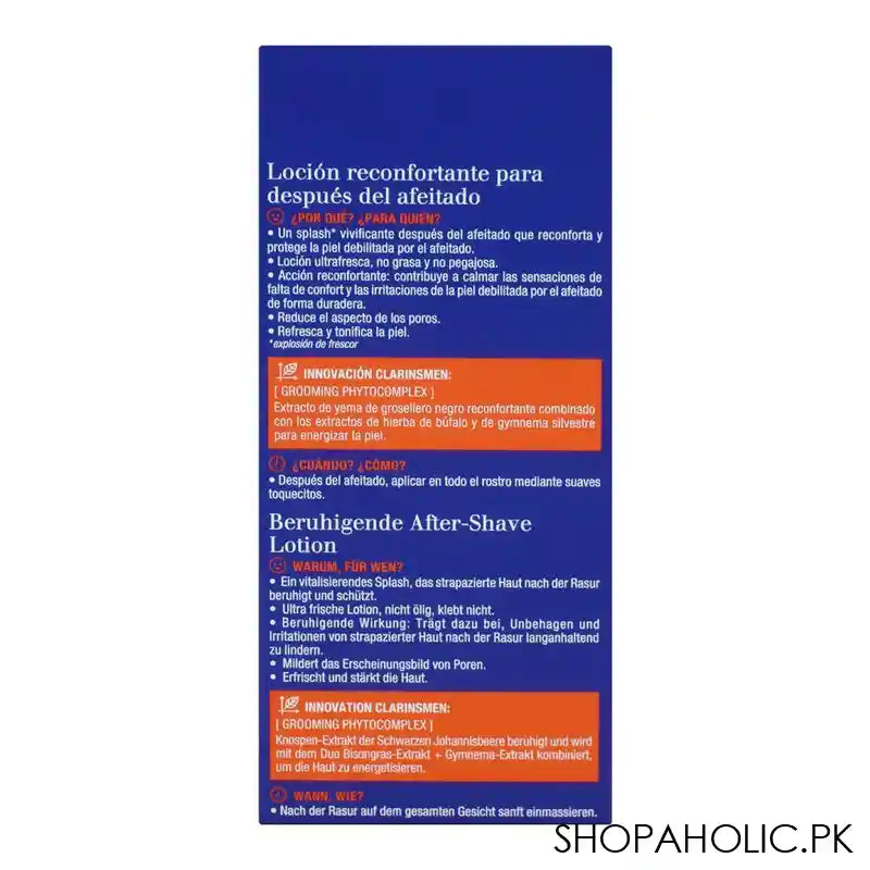 Clarins Paris Men After Shave Soothing Toner, Intense Freshness, 100ml - Image 5