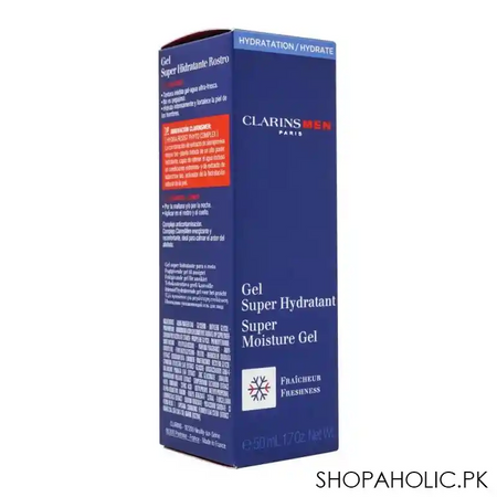 clarins paris men super moisture gel, 50ml image2