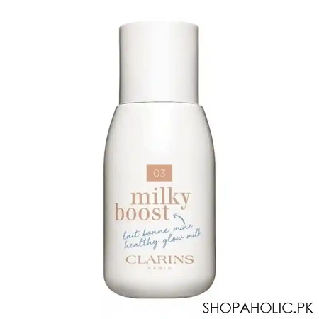 clarins paris milky boost skin perfecting milk, 03 milky cashew main image