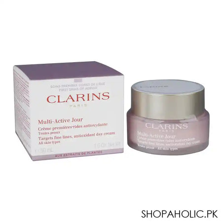 Clarins Paris Multi-Active Jour Anti Oxidant Day Cream, For All Skin Types, 50ml - Main Image