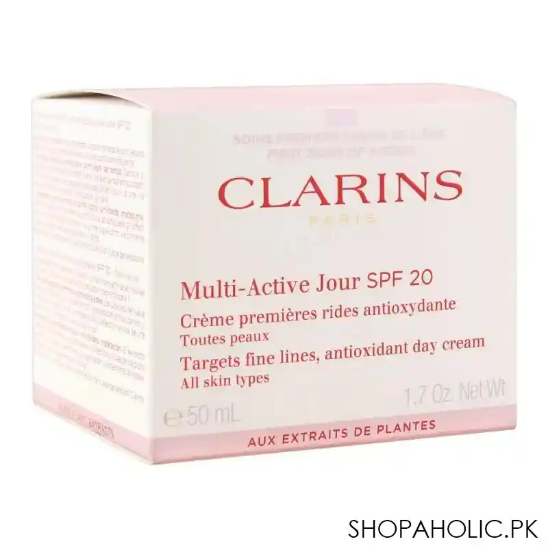 clarins paris multi active jour spf 20 anti oxidant day cream, all skin types, 50ml image2