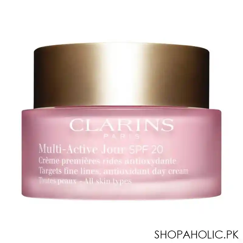 clarins paris multi active jour spf 20 anti oxidant day cream, all skin types, 50ml main image