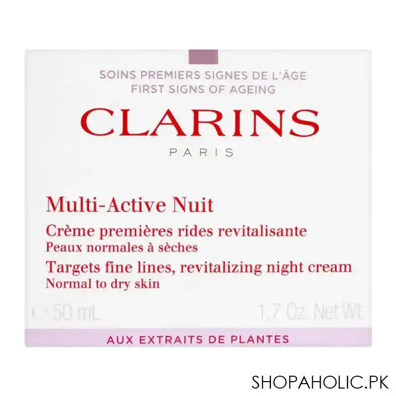 clarins paris multi active nuit revitalizing night cream, for normal to dry skin, 50ml image2