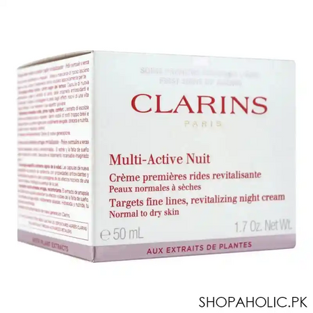 clarins paris multi active nuit revitalizing night cream, normal to dry skin, 50ml image3