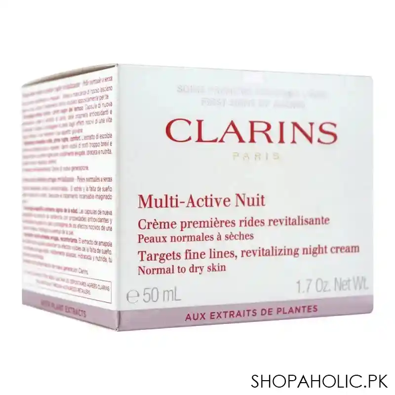 clarins paris multi active nuit revitalizing night cream, normal to dry skin, 50ml image3