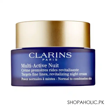 clarins paris multi active nuit revitalizing night cream, normal to dry skin, 50ml main image
