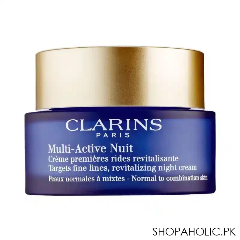 clarins paris multi active nuit revitalizing night cream, normal to dry skin, 50ml main image