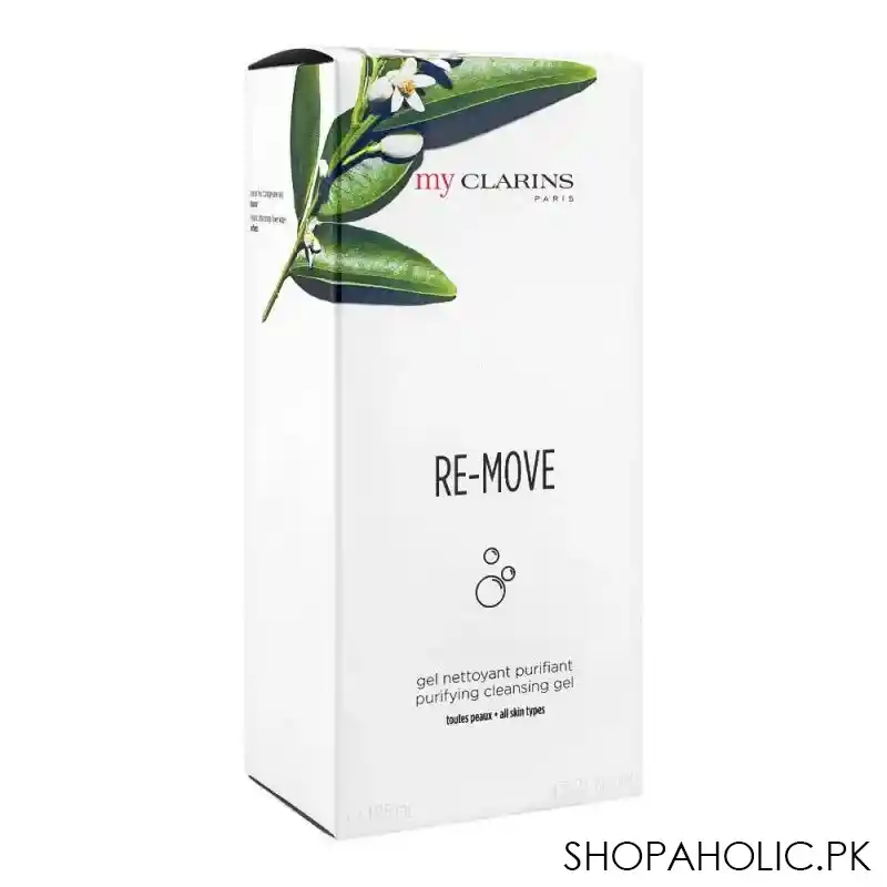 clarins paris my clarins re move purifying cleansing gel, for all skin types, 125ml image2