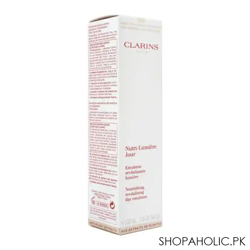 clarins paris nutri lumiere jour nourishing, revitalizing day emulsion, 50ml image2