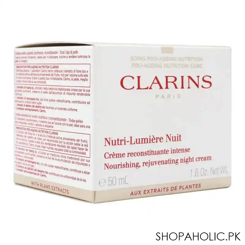 clarins paris nutri lumiere nuit nourishing, rejuvenating night cream, 50ml image2