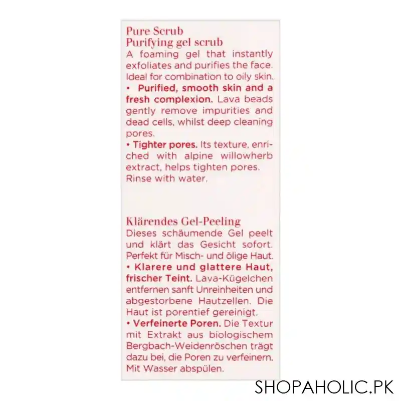 clarins paris pure scrub purifying gel scrub, with lava beads, 50ml image5