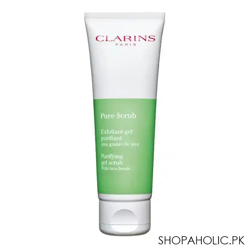 clarins paris pure scrub purifying gel scrub, with lava beads, 50ml main image