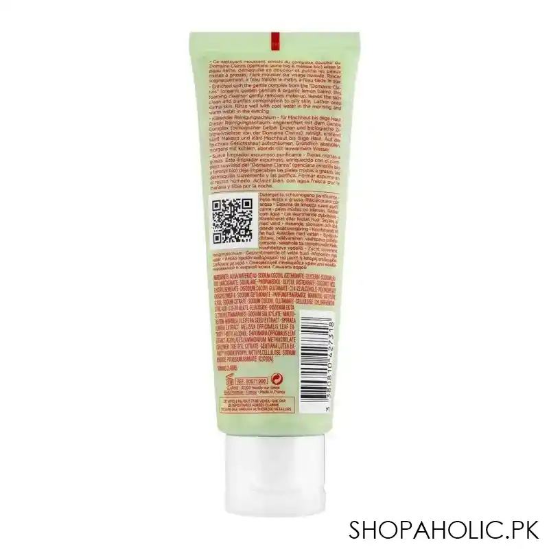 clarins paris purifying gentle anti pollution foaming cleanser, 125ml image2