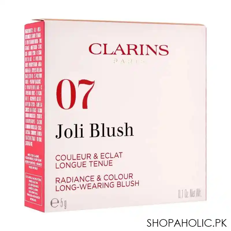 clarins paris radiance & color long wearing joli blush, 07 cheeky peach image3