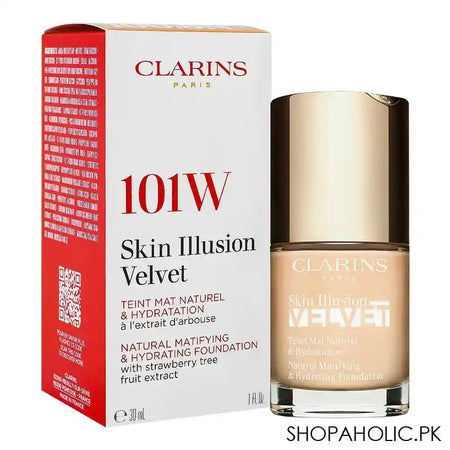 Clarins Paris Skin Illusion Hydrating Foundation, 101W - Main Image