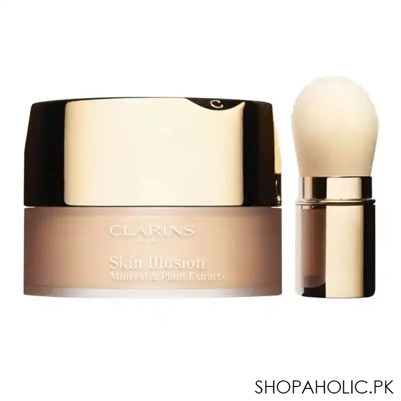 clarins paris skin illusion loose powder foundation, with brush, 107 beige image2