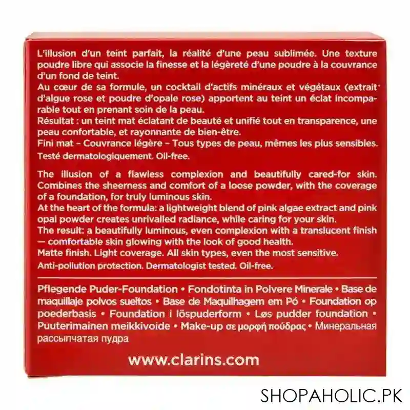 clarins paris skin illusion loose powder foundation, with brush, 107 beige image4
