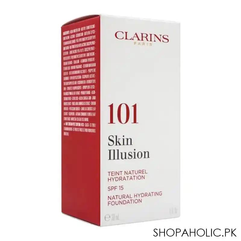 clarins paris skin illusion natural hydrating foundation, spf 15, 101 linen image2